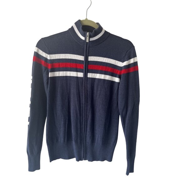 Ariat Womens Team Sweater Full Zip Wool Blend Size S/P cowgirl rodeo patriotic - Picture 1 of 10